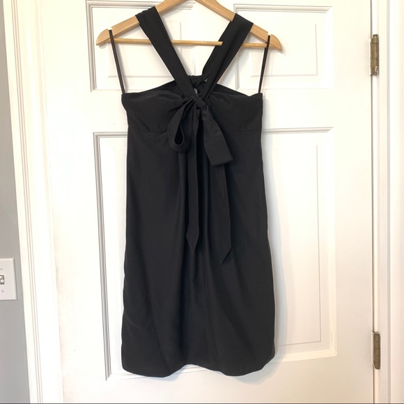 Cynthia Steffe Silk Halter Twist Little Black LBD - Picture 3 of 16